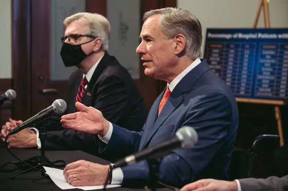 Texas Gov. Greg Abbott speaks at a recent news conference. - COURTESY PHOTO / OFFICE OF THE GOVERNOR