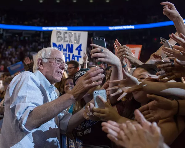 The crowds turning out to hear Bernie Sanders progressive message continue to grow. An estimated crowd of 28,000 filled the Moda Center in Portland, Oregon, to hear the Democratic presidential candidate speak at a campaign rally on Sunday, August 9, 2015. - COURTESY