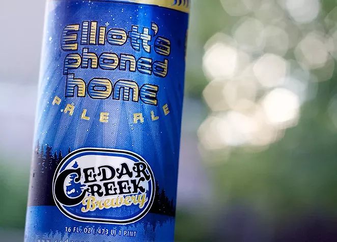 See if Ceader Creek Brewery's E.T.-inspired Elliot's Phoned Home Pale Ale is out of this world at the Hanger's craft beer tasting. - COURTESY