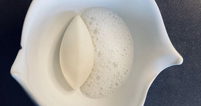 Vanilla buttermilk sorbet from Kumo, by chefs Diego Galicia and Rico Torres. - COURTESY KUMO