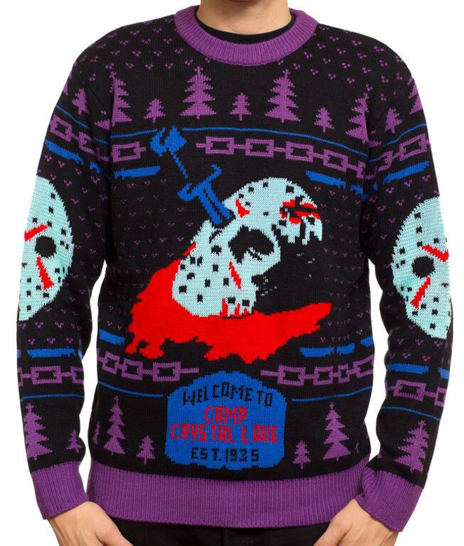 It's never too hot in October for a Friday the 13th knit sweater. - MONDO