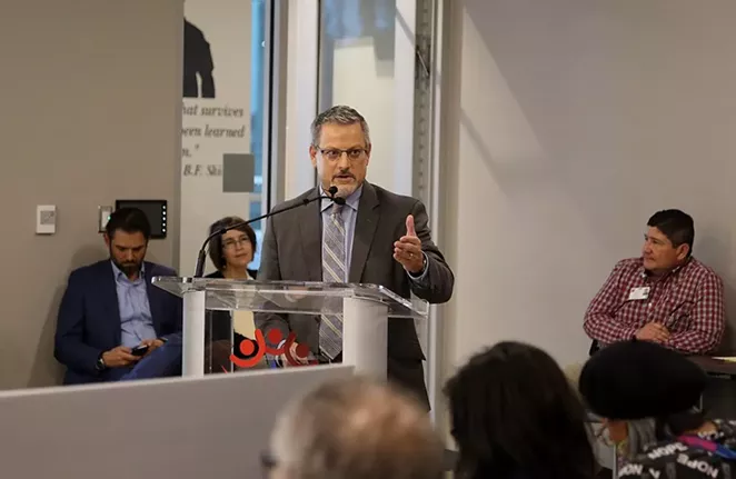 David Nisivoccia, SAHA’s CEO and president, addresses the Housing Commission last year. - SAN ANTONIO HERON / BEN OLIVO