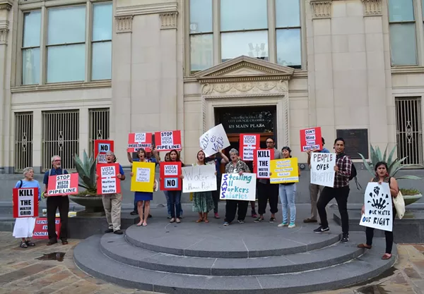 The Alamo Area Sierra Club is part of the Mi Agua Vida Coalition, which will protest the Vista Ridge water pipeline Tuesday from 11:30 a.m. to 1:30 p.m. on the steps of City Hall. - ALAMO AREA SIERRA CLUB