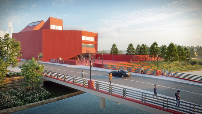 A rendering of Ruby City's planned campus expansion. - SAN ANTONIO RIVER AUTHORITY