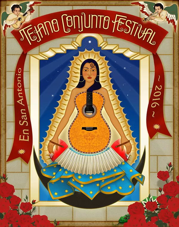 Therese Spina's winning poster. - GUADALUPE CULTURAL ARTS CENTER