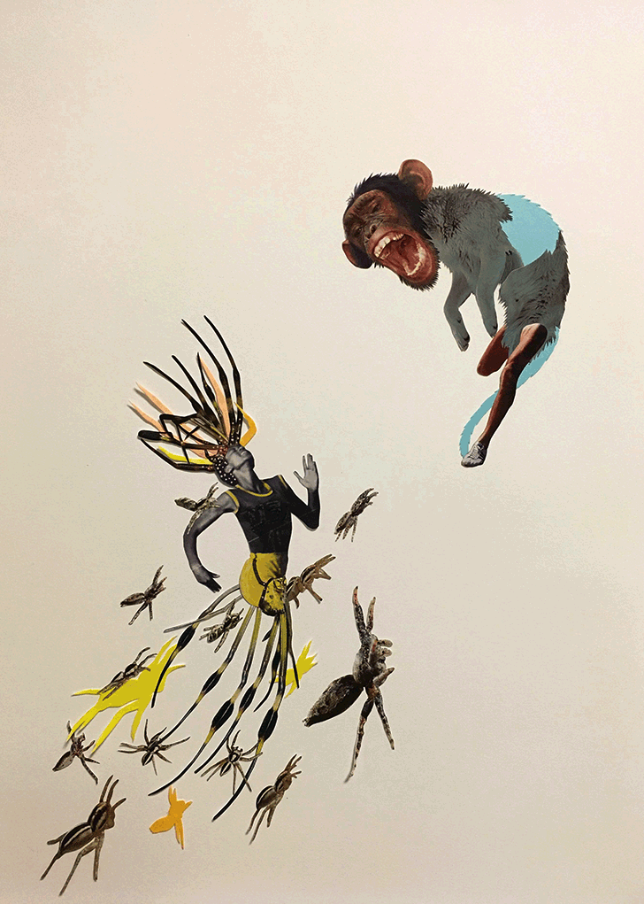 Sarah Fox based her crown on this collage of Wilma Rudolph "as the spider queen."