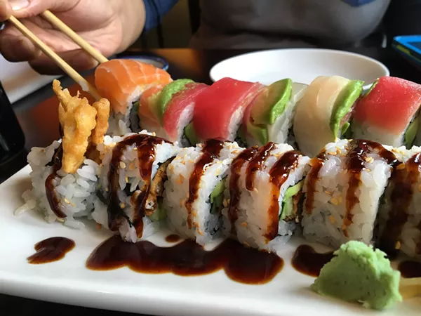 Spider and Rainbow rolls. - JESSICA ELIZARRARAS