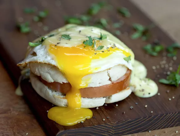 Enjoy the Eggs Benedict at Tacos and Tequila (1915 Broadway, Suite 111) during their Mother's Day buffet brunch on Sunday, May 8. - TACOS AND TEQUILA