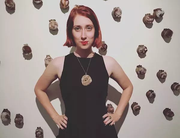 Kelly Johnston stands in front of her installation, “Mar.” - KELLY JOHNSTON