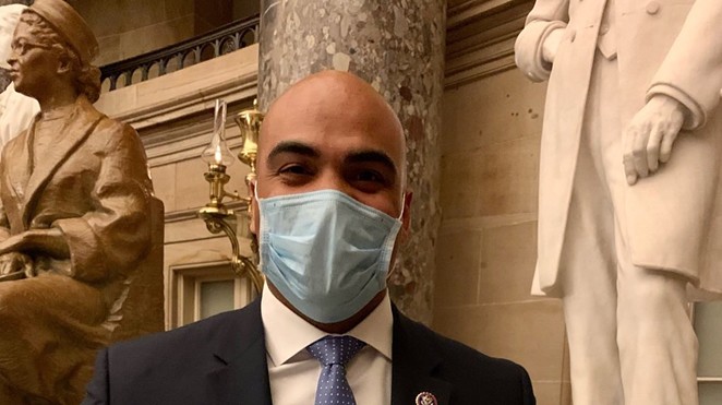 U.S. Rep. Colin Allred took this photo after he was sworn in as a member of the 117th Congress. Days later, mobs swarmed the Capitol. - TWITTER / @REPCOLINALLRED