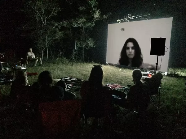 A screening of a Laura Vasquez film. - MICHELLE MONSEAU