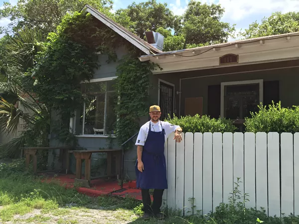 Chef Pieter Sypesteyn in front of the future NOLA eatery. - JESSICA ELIZARRARAS