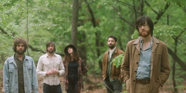 Sheff, far right, and the newest incarnation of Okkervil River. - COURTESY