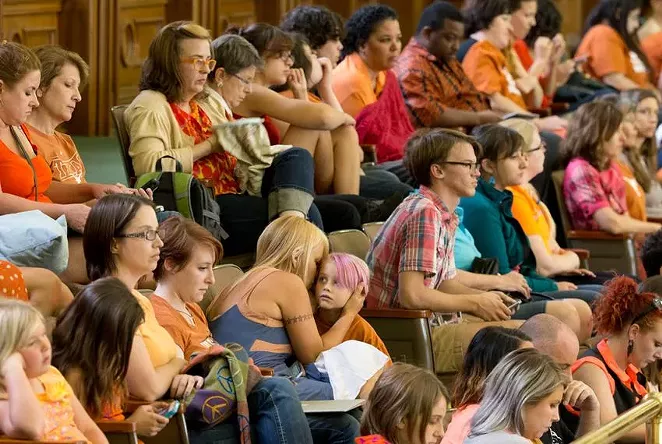 A crowd filled the Texas Senate gallery in 2013 when then-Sen. Wendy Davis, D-Fort Worth, began a filibuster of legislation tightening the state’s abortion regulations. - BOB DAEMMRICH / THE TEXAS TRIBUNE
