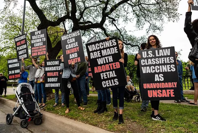 Texas-based anti-vaccine group Informed Consent Action Network has more than 43,000 followers on Facebook and regularly posts information questioning the safety of the coronavirus vaccines. - JORDAN VONDERHAAR / THE TEXAS TRIBUNE
