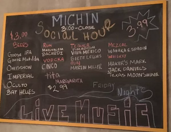 Social Hour Drink Menu - ERIN WINCH