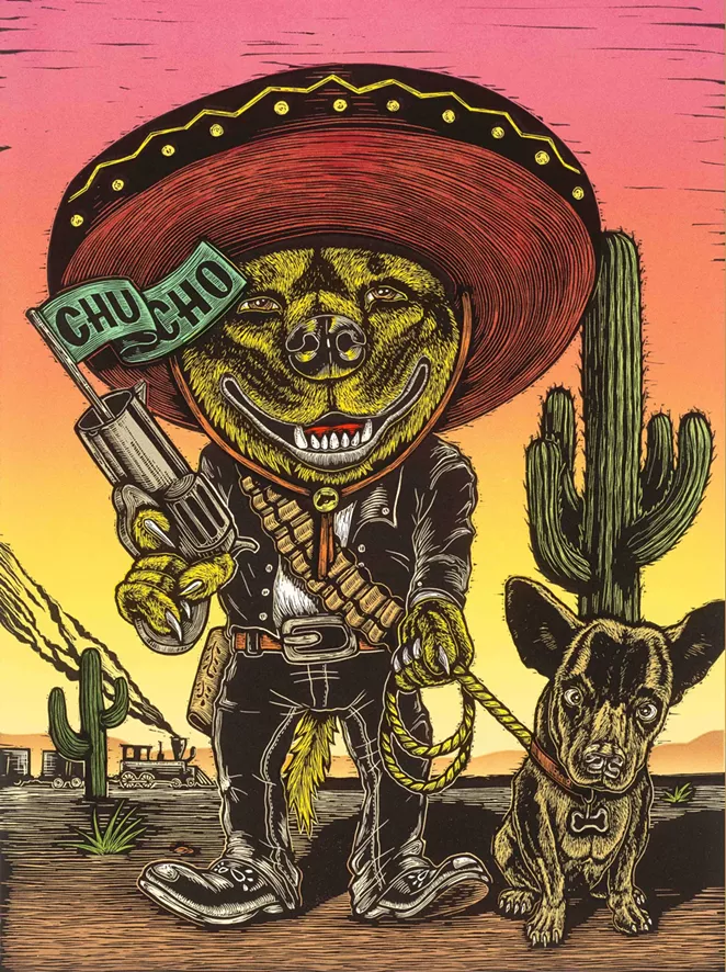 Juan de Dios Mora, Chu Cho Revolucionario - COURTESY OF MCNAY ART MUSEUM