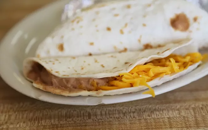 The bean and cheese taco at Pancho's is as good as it gets when it comes to bean and cheese tacos. - BEN OLIVO