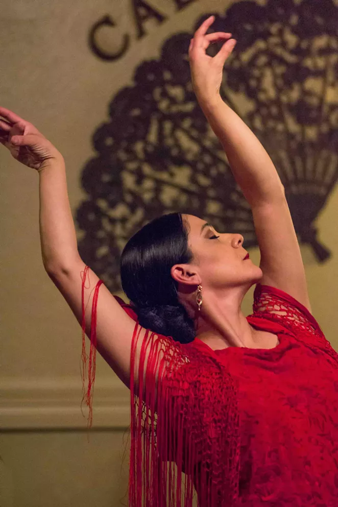 La Morena has been dancing at Carmens de la Calle since 2000. - MATT BYNUM