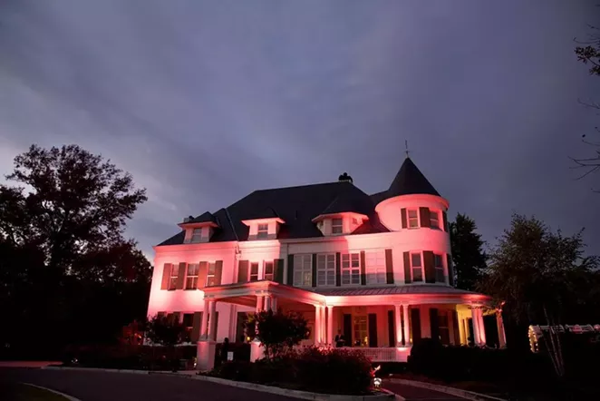 The Naval Observatory is lit up at night in this November 2020 photo. - WIKIMEDIA COMMONS / SONYA HEBERT