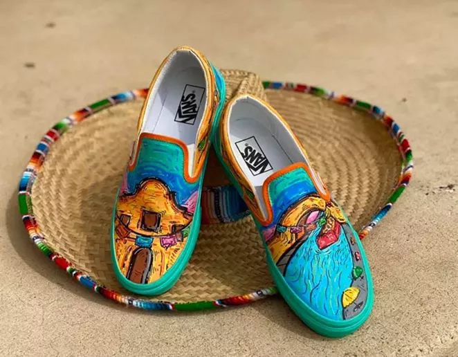 Roger Zamarripa Jr. created a puro set of Vans shoes for the company's Custom Culture contest. - FACEBOOK / ROGER ZAMARRIPA JR.