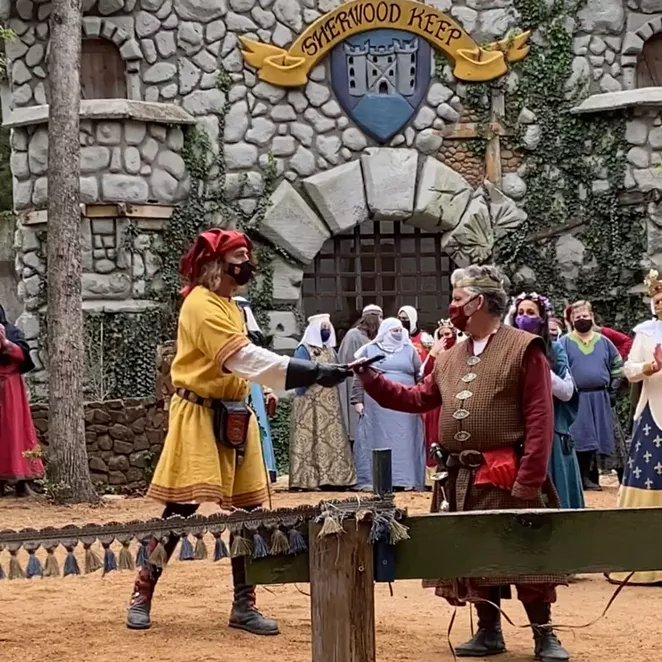 You can get a side of Moderna vaccine with your turkey leg at the Sherwood Forest Faire. - TWITTER / SHERWOODFAIRE