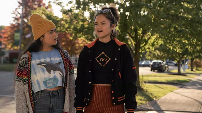 Victoria Moroles (right) plays Lupe in Hulu's Plan B. - HULU