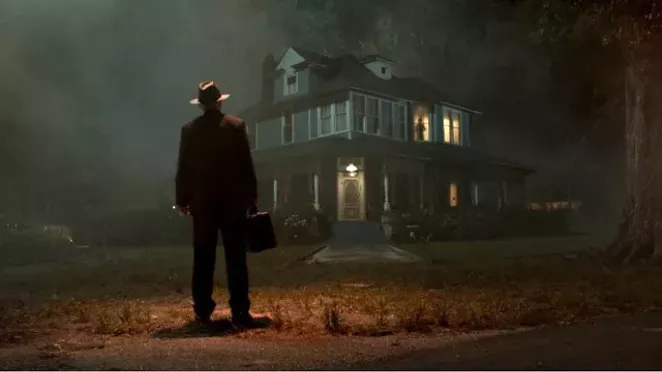 The lights are on, but nobody's home in the eighth film in the "Conjuring" universe, which tries mightily to mine inspiration from "The Exorcist," as evidenced by this familiar image. - WARNER BROS. PICTURES