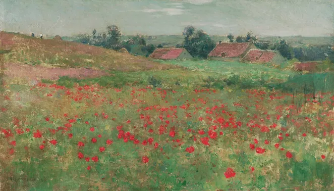 Willard Metcalf's Poppy Field (Landscape at Giverny) - COURTESY OF SAN ANTONIO MUSEUM OF ART