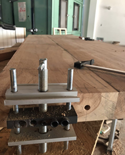The new eatery features a bar top milled from a giant storm-felled pecan tree that used to stand in the Herr’s backyard a few blocks away. - INSTAGRAM / BARLORETTA