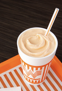 Whataburger's Peaches & Cream Shake is now available. - COURTESY WHATABURGER