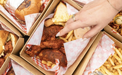 The food truck serves up spicy hot chicken sandwiches, loaded French fries and tender baskets. - INSTAGRAM / CLUTCHCITYCLUCKERS