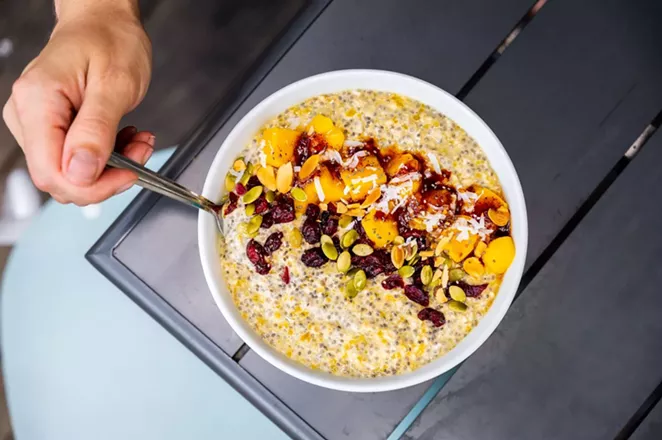 The Hayden's new Mangonada Overnight Oats, loaded with pepitas and dried cranberries. - FACEBOOK / THE HAYDEN