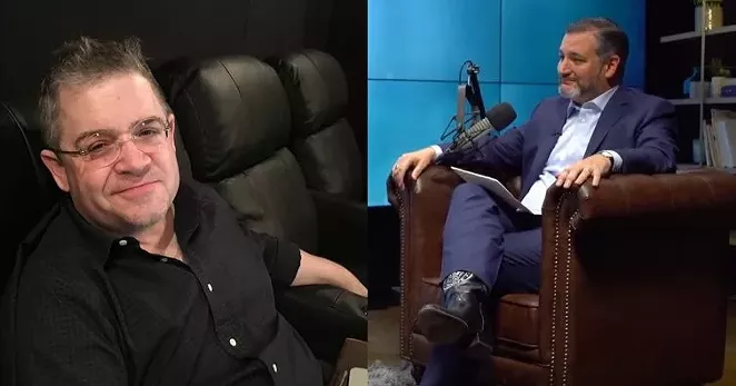 Comedian Patton Oswalt (left) is the latest target of a Ted Cruz celebrity feud. - TWITTER / @PATTONOSWALT (LEFT) AND TWITTER / @TEDCRUZ (RIGHT)