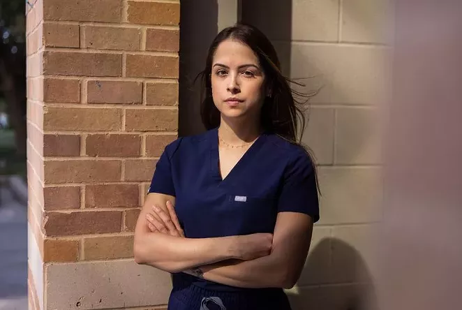 Maria Manzanilla, an ICU nurse at University Hospital in San Antonio, has mainly treated COVID-19 patients since the pandemic began. - TEXAS TRIBUNE / MICHAEL GONZALEZ