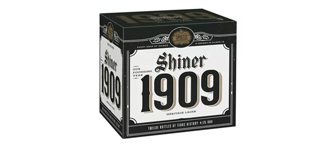 Shiner Beer’s new Shiner 1909 lager is available now. - PHOTO COURTESY SHINER BEER