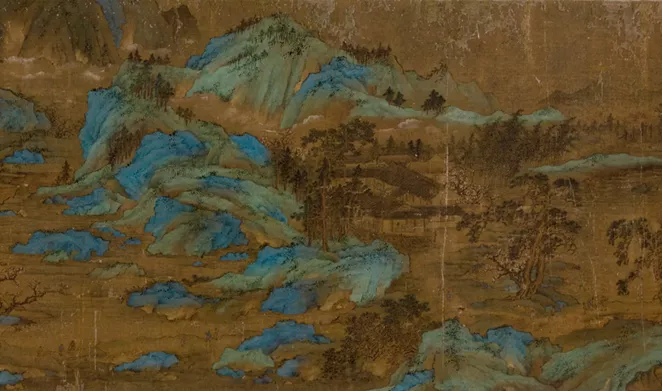 Detail from Peach Blossom Spring, China, ca. 1662-1722, Handscroll with ink and colors on silk, painting: 12 in. x 106 in.; San Antonio Museum of Art, gift of Robert K. Winn, 64.291.97. - COURTESY OF SAN ANTONIO MUSEUM OF ART