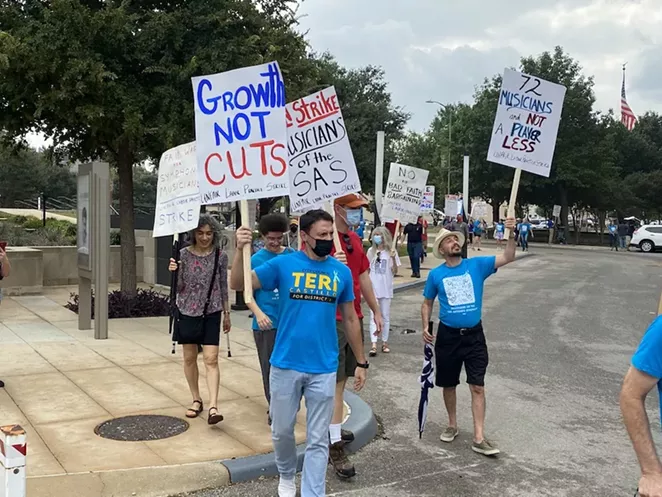 The Musicians Society of San Antonio is holding a rally in support of the striking San Antonio Symphony performers on Friday. - SANFORD NOWLIN