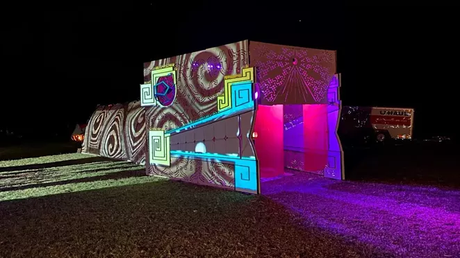 The art installation was inside a trailer that was stolen on Sunday night. - COURTESY OF LUMINARIA