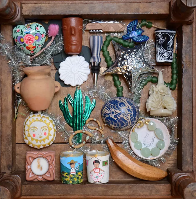 Feliz Modern Sales Director Natalie Trinidad helped us style this assortment of unique gifts from Rancho Diaz at Pearl. - BRYAN RINDFUSS