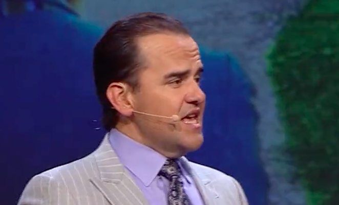 Cornerstone Church Senior Pastor Matt Hagee speaks during a sermon at his San Antonio megachurch. - VIDEO CAPTURE / TWITTER / PASTOR MATT HAGEE