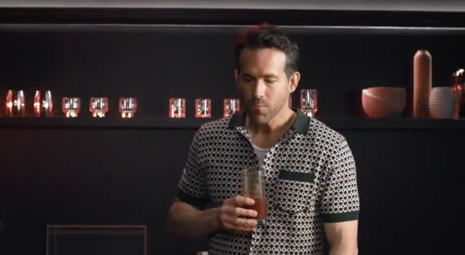 Movie star Ryan Reynolds is celebrating the return of the cult fave McRib sandwich with a special cocktail recipe. - INSTAGRAM / AVIATIONGIN