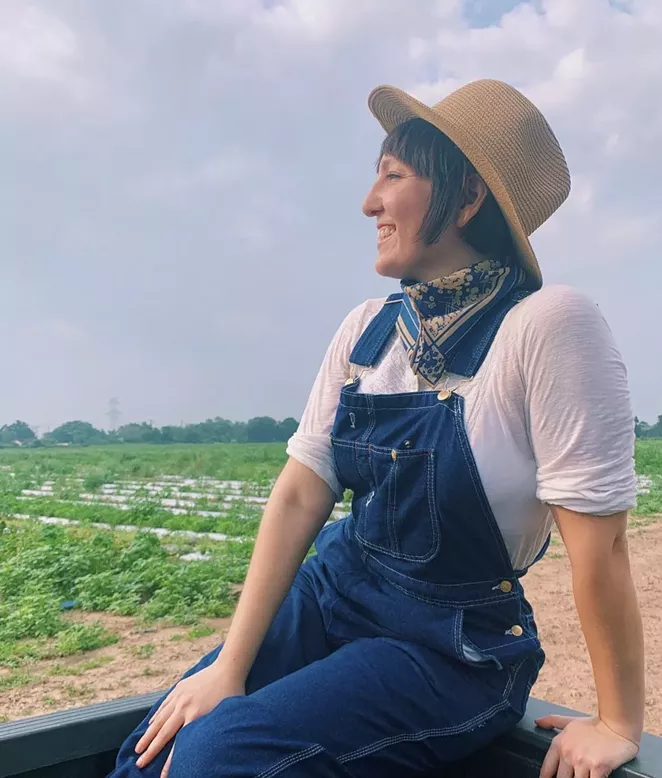 Angela Guerra Walley plays a watermelon farmer in a segment of Sesame Street. - INSTAGRAM / WALLEYFILMS