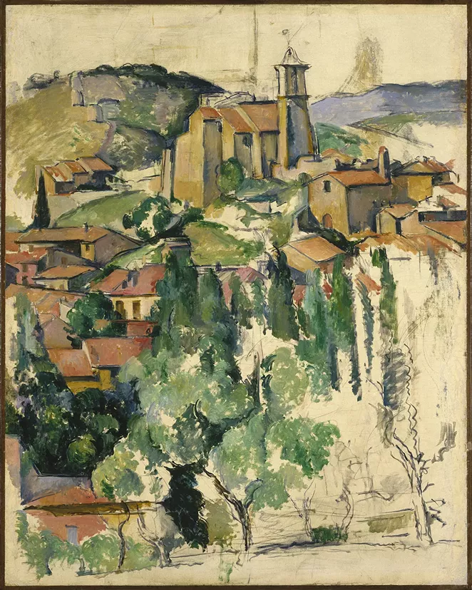 PAUL CÉZANNE, THE VILLAGE OF GARDANNE. BROOKLYN MUSEUM, ELLA C. WOODWARD MEMORIAL FUND AND ALFRED T. WHITE FUND, 23.105. (PHOTO: BROOKLYN MUSEUM)