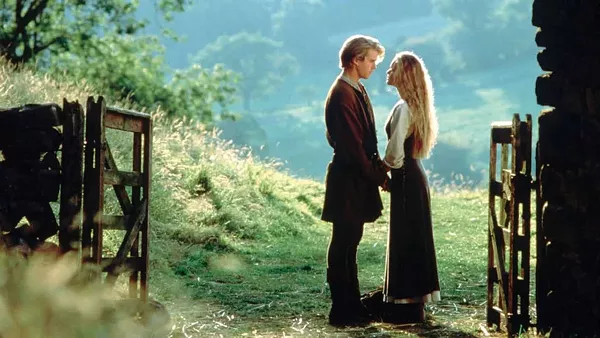 Westley (Elwes) shares a moment with his true love Buttercup (Robin Wright) in The Princess Bride. - TWENTIETH CENTURY FOX