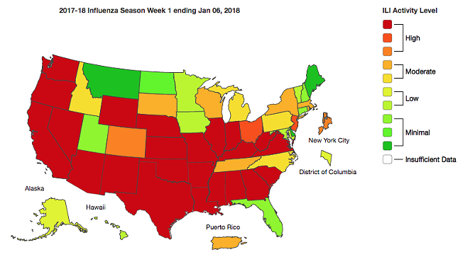 As of January 6, 2018 - CENTER FOR DISEASE CONTROL