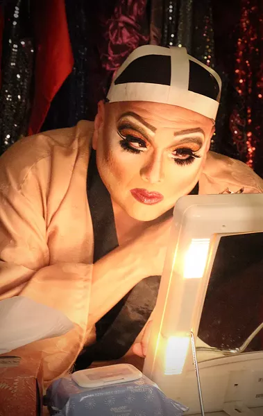 Hinojosa as Zaza in La Cage Aux Folles. - COURTESY