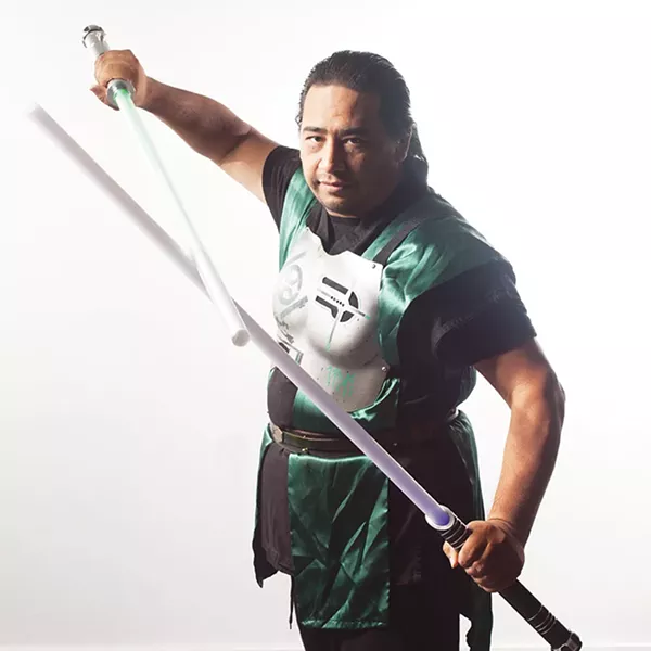 Just try to mess with Star Wars diehard cosplayer Rafael Garza, 34, a mechanic by day. - FABIAN VILLA AND STEVEN CASANOVA