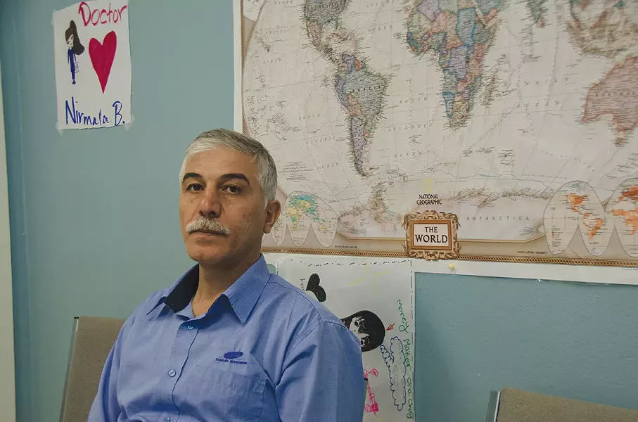 Sabah Al-Dehaisy, a refugee in SA, is trying to work again as a veterinarian. - MICHAEL MARKS