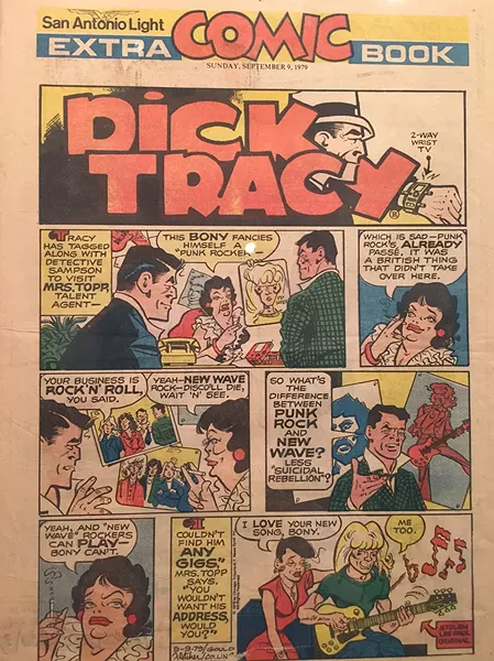 A San Antonio Light punk cartoon from 1979. - MATT STIEB